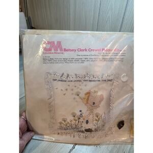 Vtg Needlework Crewel Pillow Kit 1972 Columbia Minerva #7928 Hallmark 14x14\